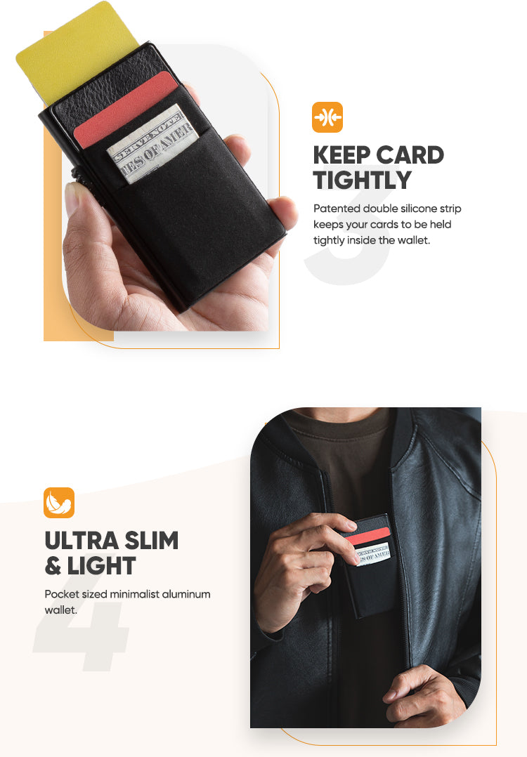 TVC330 - Aluminum Case Pop up Card Holder With Money Clip,TILONSTAR