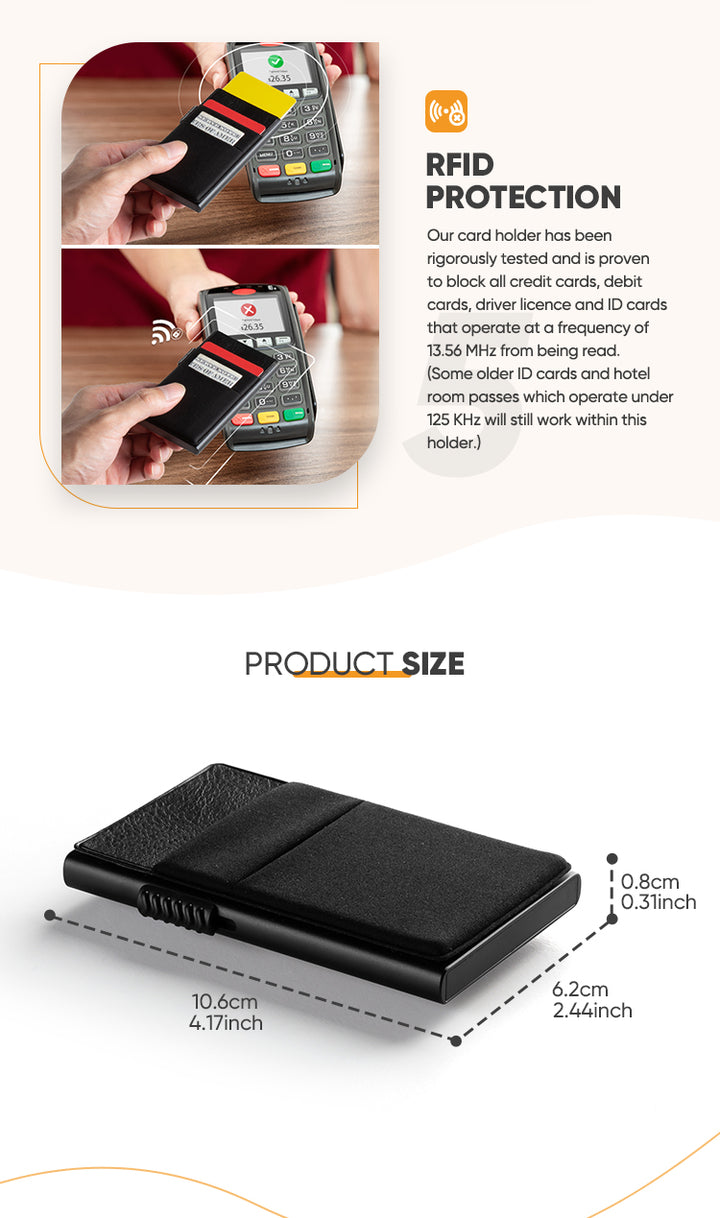 TVC330 - Aluminum Case Pop up Card Holder With Money Clip,TILONSTAR