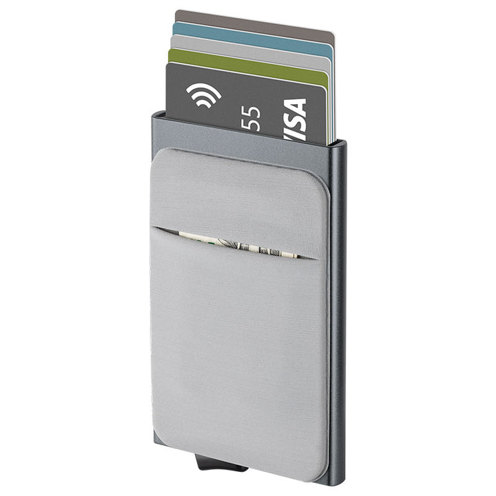 TVC107 Card Holder - Minimalist Card Holder Extra Cloth Slot Pocket For Cash & Coin,TILONSTAR