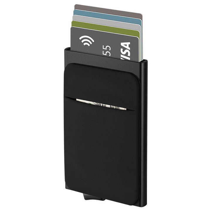TVC107 Card Holder - Minimalist Card Holder Extra Cloth Slot Pocket For Cash & Coin,TILONSTAR