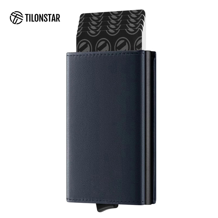 TVC203P - Genuine Leather Card Holder Pop Up Wallet,TILONSTAR