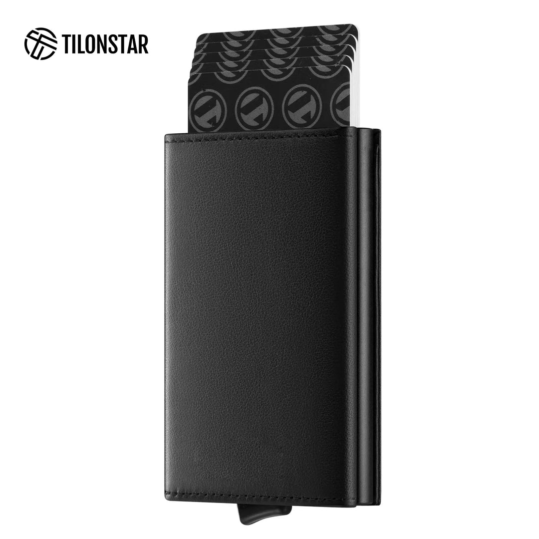 TVC203P - Genuine Leather Card Holder Pop Up Wallet,TILONSTAR
