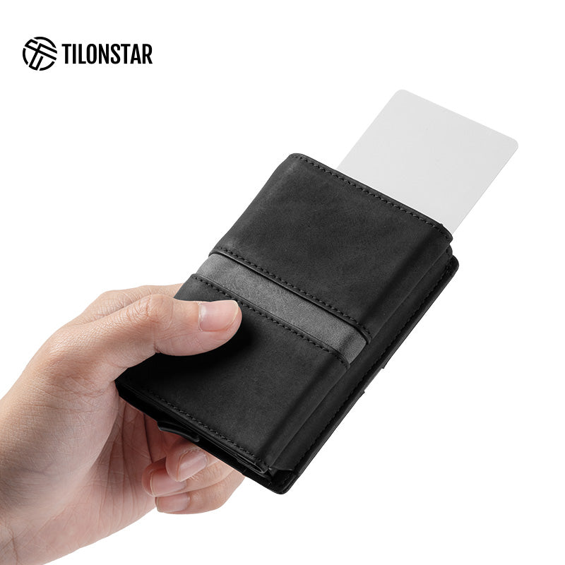TVC125 Card Holder - Minimalist Pop Up Wallet For Cash & Card,TILONSTAR