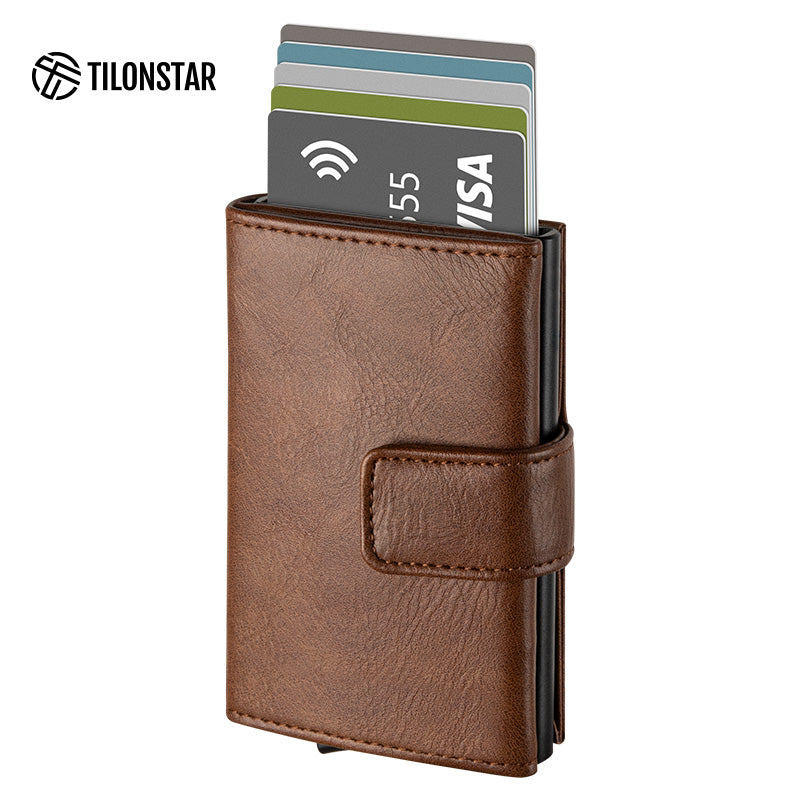 TVC204 - Tri-fold Wallet with Pop Up and Magnetic Button Closure