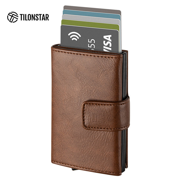 TVC204 - Tri-fold Wallet with Pop Up and Magnetic Button Closure