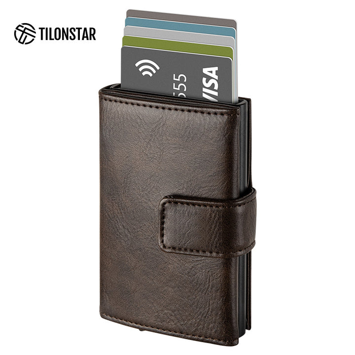 TVC204 - Tri-fold Wallet with Pop Up and Magnetic Button Closure