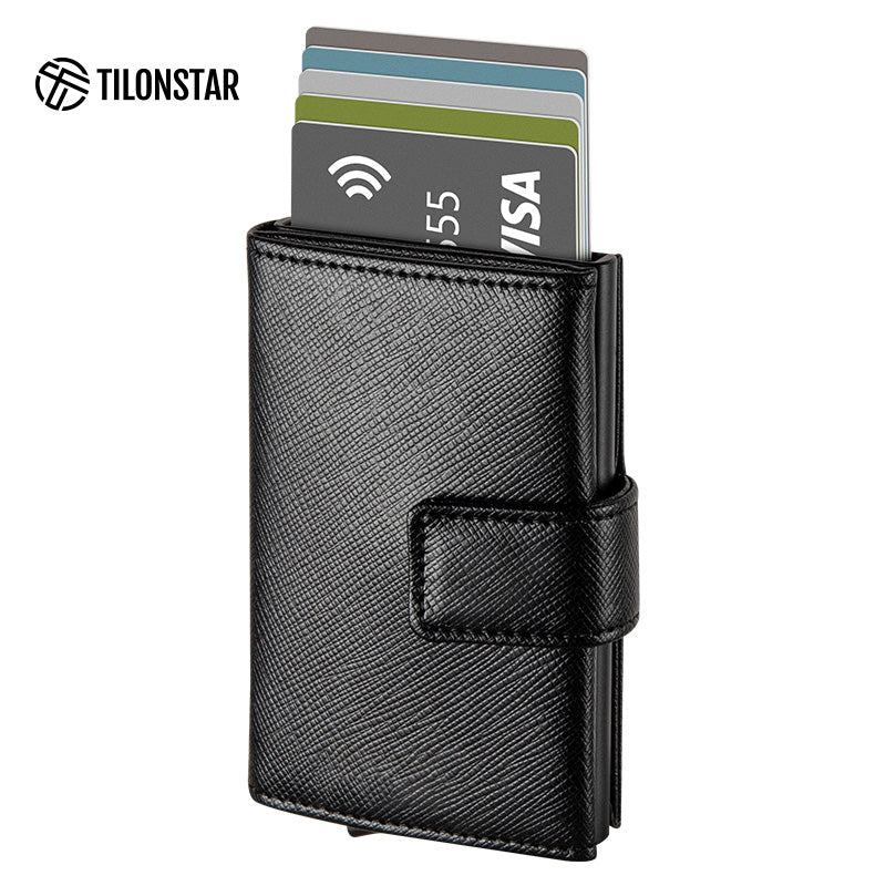 TVC204 - Tri-fold Wallet with Pop Up and Magnetic Button Closure