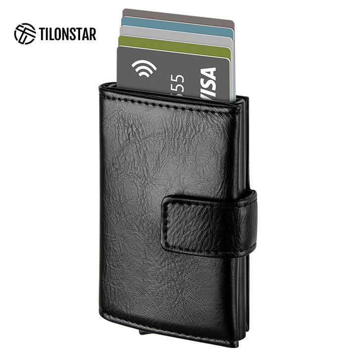 TVC204 - Tri-fold Wallet with Pop Up and Magnetic Button Closure