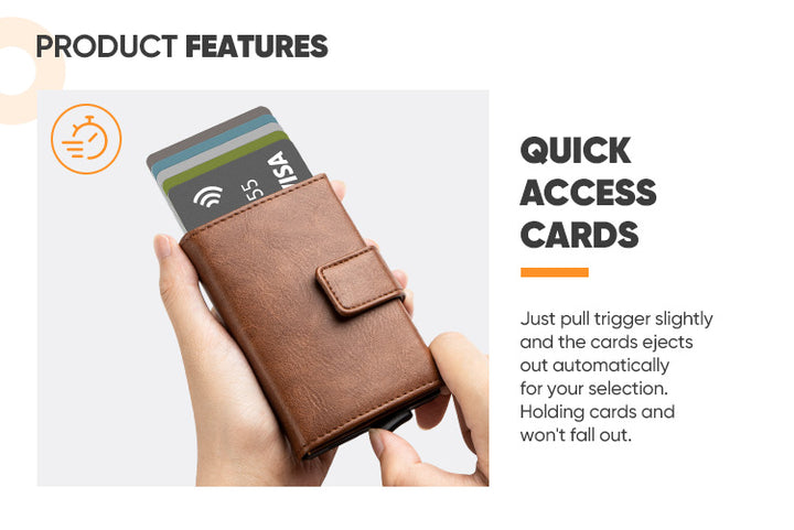 TVC204 - Tri-fold Wallet with Pop Up and Magnetic Button Closure
