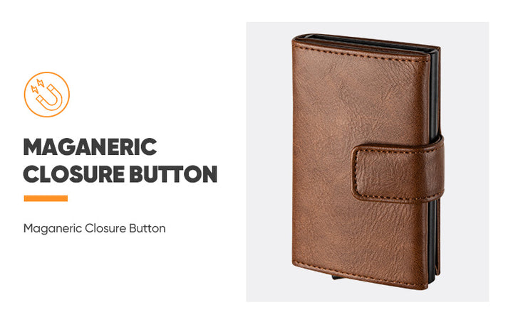 TVC204 - Tri-fold Wallet with Pop Up and Magnetic Button Closure