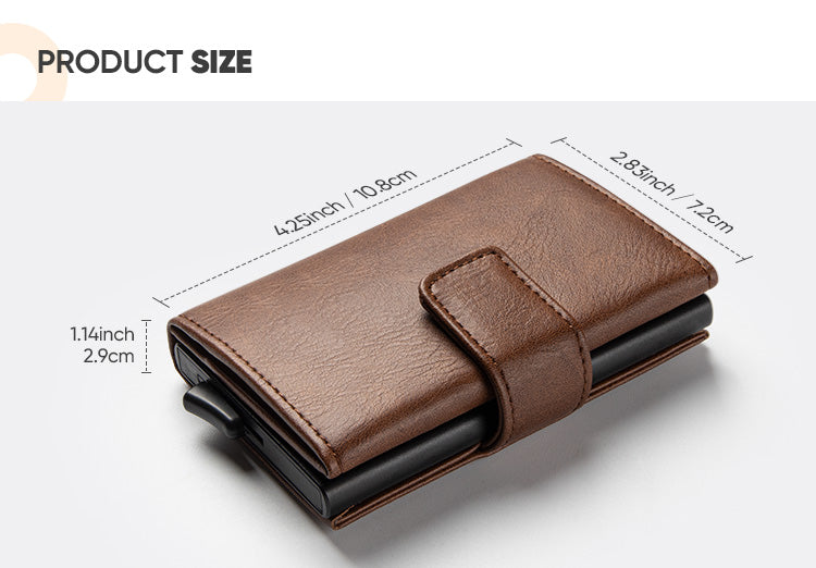 TVC204 - Tri-fold Wallet with Pop Up and Magnetic Button Closure