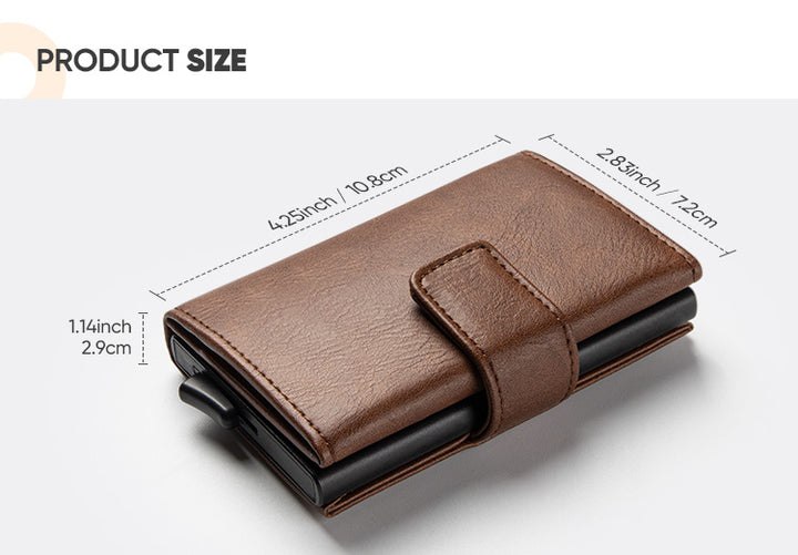 TVC204 - Tri-fold Wallet with Pop Up and Magnetic Button Closure