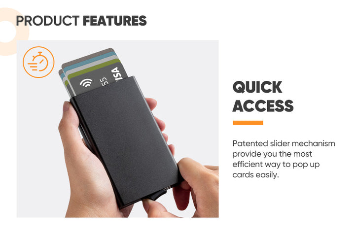 TVC102 Card Holder - Double Aluminum Card Holders For More Cards Storage,TILONSTAR