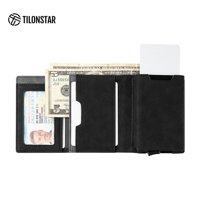 TVC125 Card Holder - Minimalist Pop Up Wallet For Cash & Card,TILONSTAR
