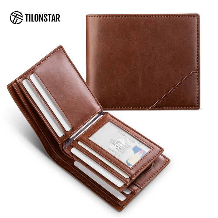TVW133 - Leather Wallet with AirTag Slot,TILONSTAR