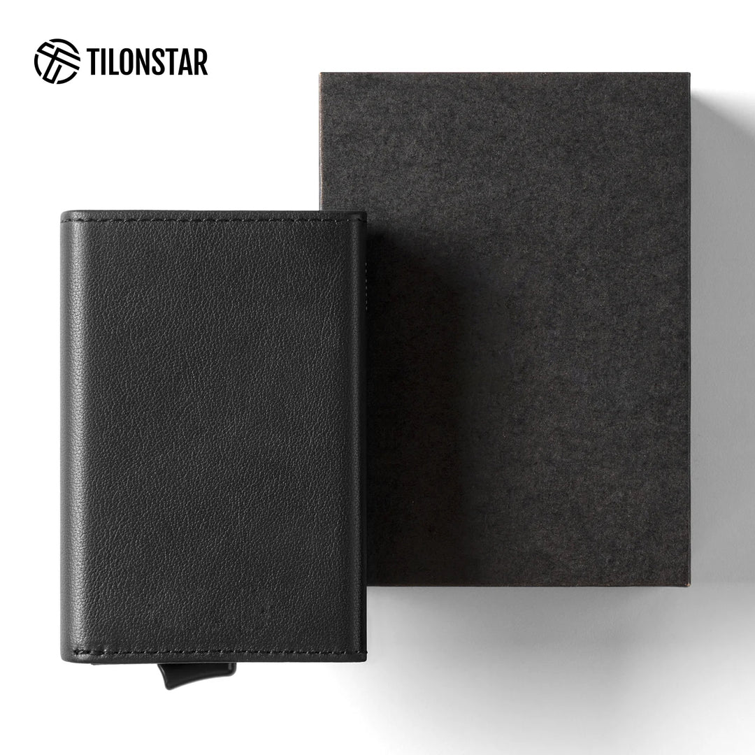 TVC203P - Genuine Leather Card Holder Pop Up Wallet,TILONSTAR