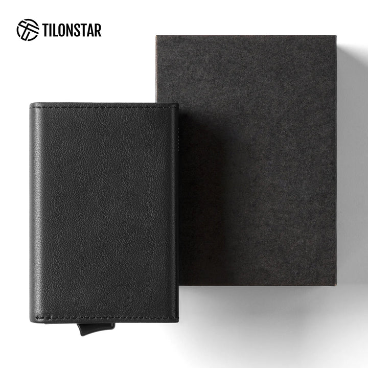 TVC203P - Genuine Leather Card Holder Pop Up Wallet,TILONSTAR