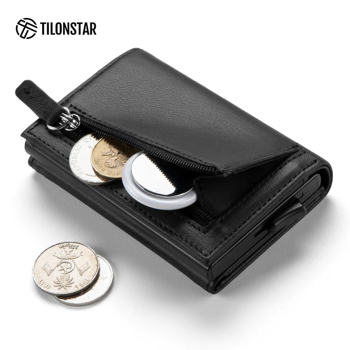 TVC203P - Genuine Leather Card Holder Pop Up Wallet,TILONSTAR