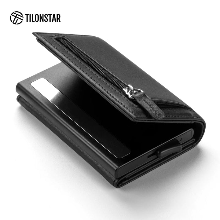 TVC203P - Genuine Leather Card Holder Pop Up Wallet,TILONSTAR
