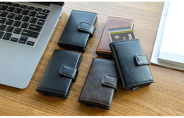 TVC204 - Tri-fold Wallet with Pop Up and Magnetic Button Closure