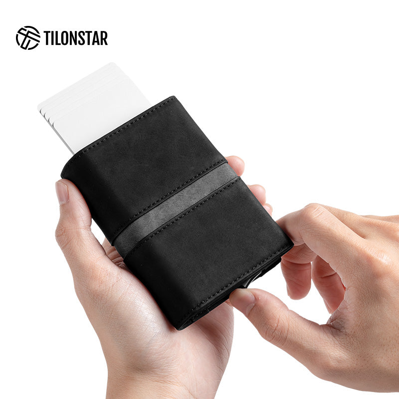 TVC125 Card Holder - Minimalist Pop Up Wallet For Cash & Card,TILONSTAR