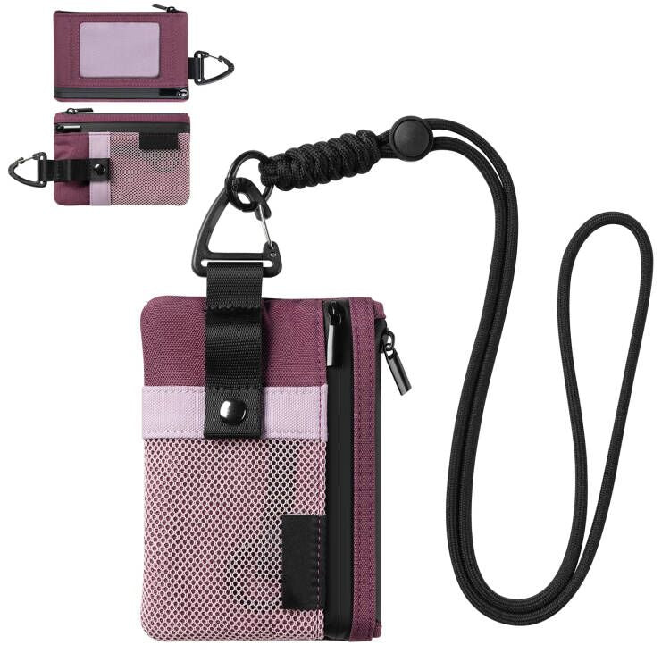 TVW124 - Water Resistant Nylon Wallet with Lanyard and Keychain