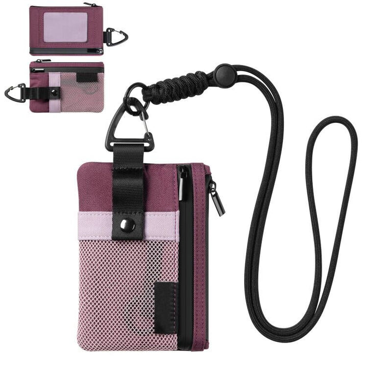 TVW124 - Water Resistant Nylon Wallet with Lanyard and Keychain