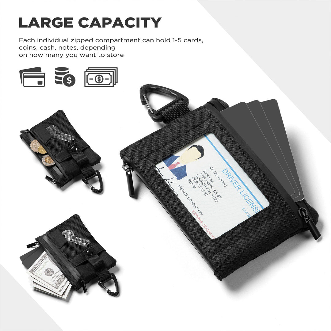 TVW124 - Water Resistant Nylon Wallet with Lanyard and Keychain