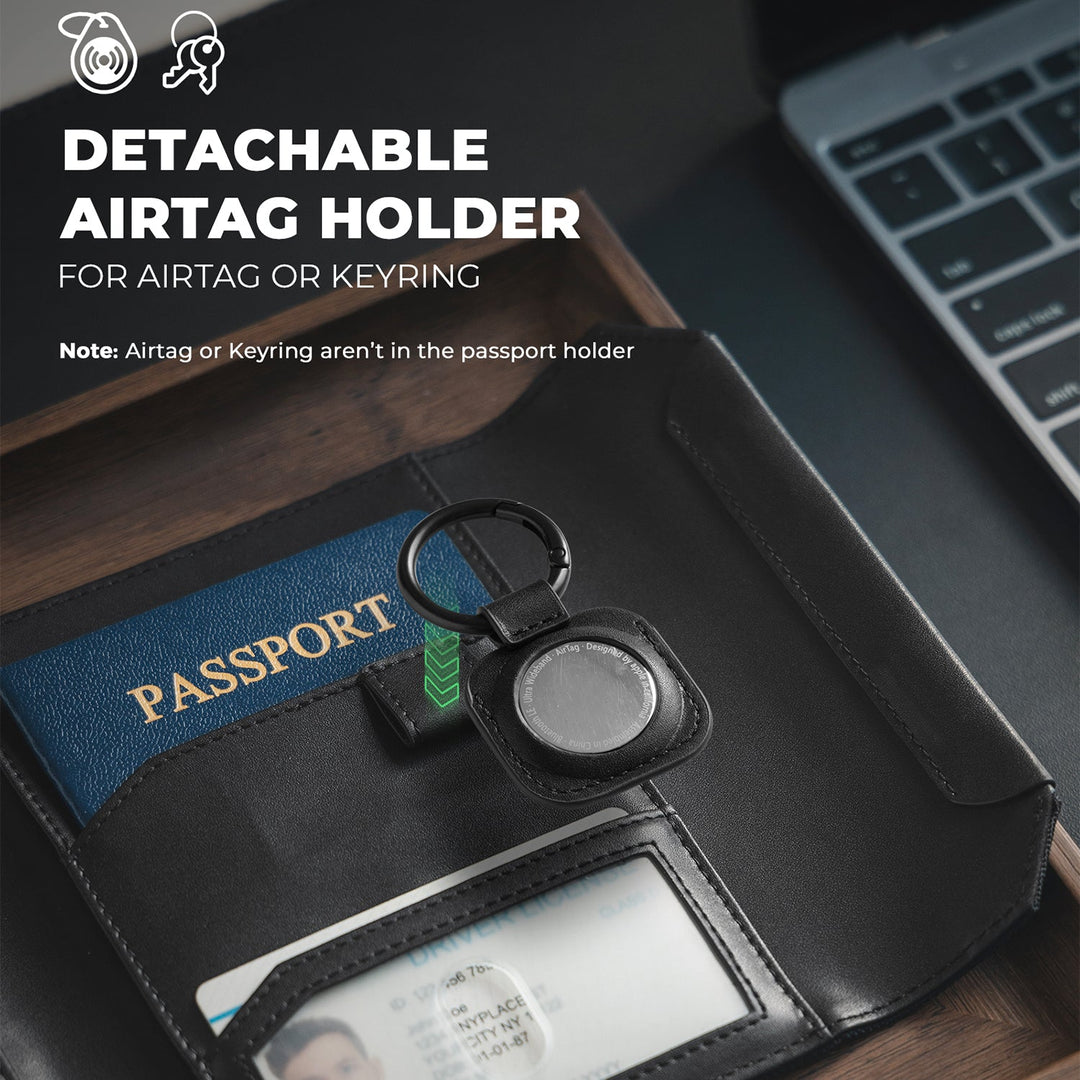 TPW105 - Travel RFID Passport Card Holder with AirTag Slot