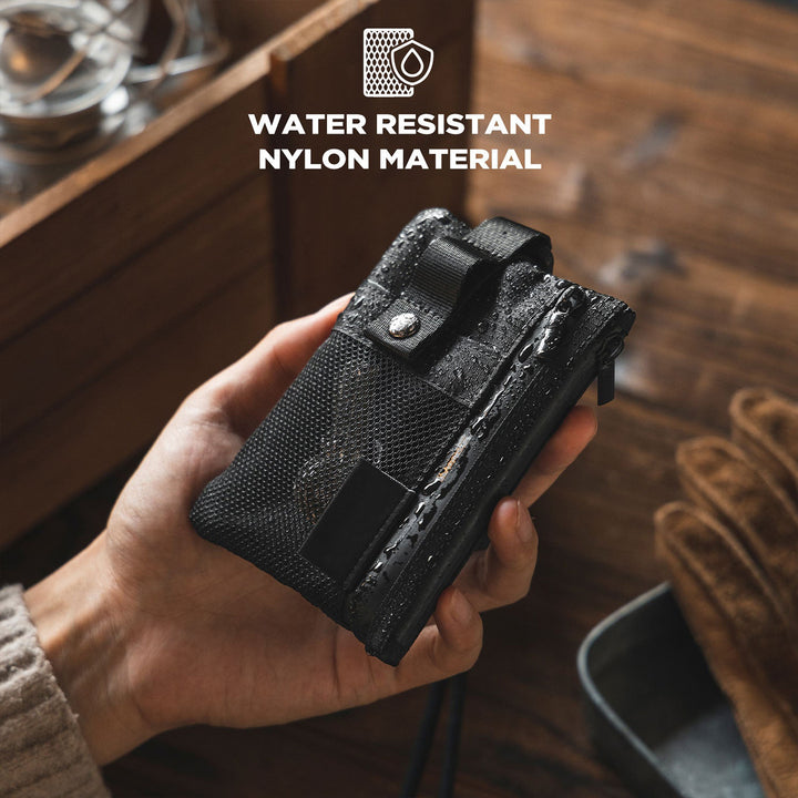 TVW124 - Water Resistant Nylon Wallet with Lanyard and Keychain