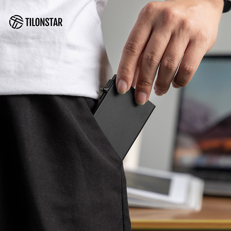 TC101 - Aluminum Pop Up RFID Credit Card Holder
