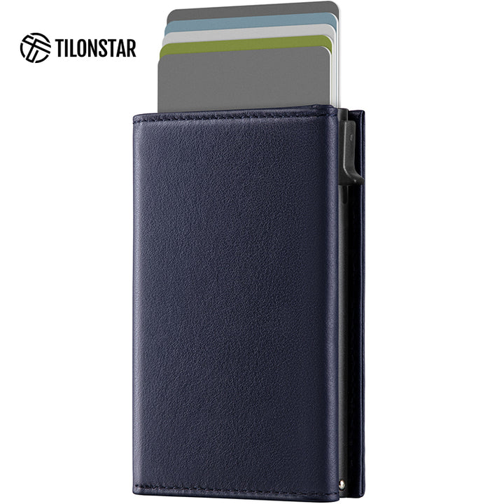 TC302P - Side-Sliding Pop-Out Genuine Leather Wallet