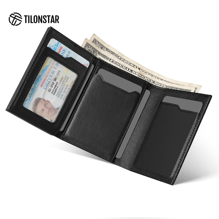 TC302P - Side-Sliding Pop-Out Genuine Leather Wallet