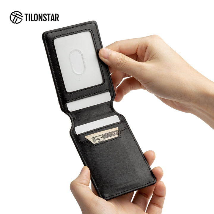 TGPA100 - Minimalist MagSafe Leather Wallet Card Holder with Adjustable Phone Stand