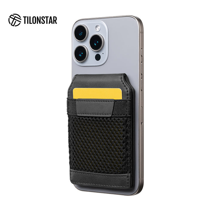 TMP100 - Magnetic Phone Leather Wallet Card Holder