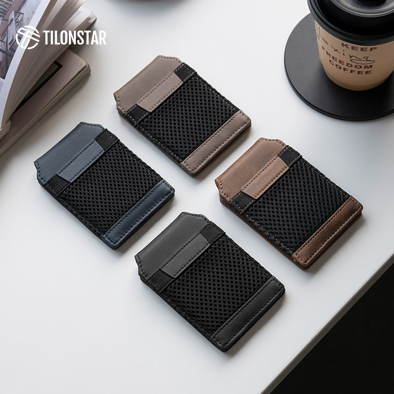 TMP100 - Magnetic Phone Leather Wallet Card Holder