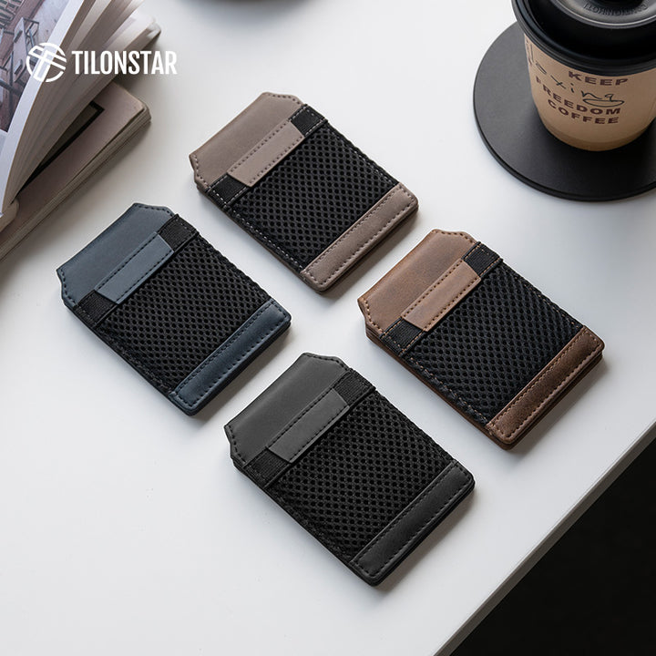 TMP100 - Magnetic Phone Leather Wallet Card Holder