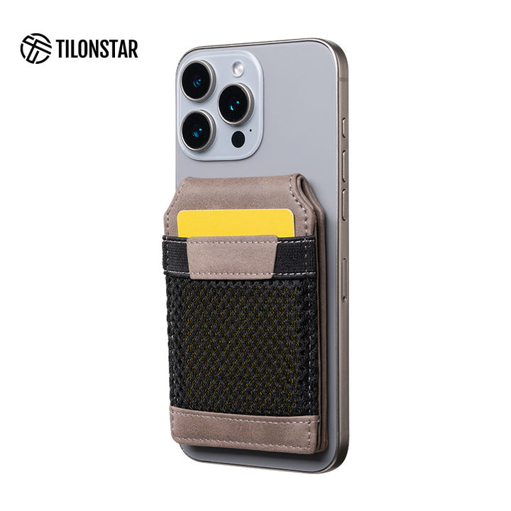 TMP100 - Magnetic Phone Leather Wallet Card Holder