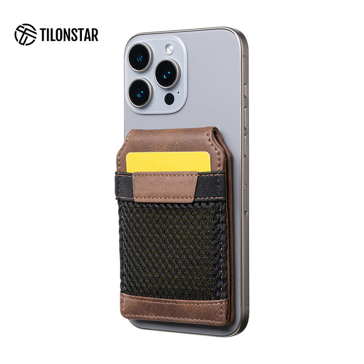 TMP100 - Magnetic Phone Leather Wallet Card Holder