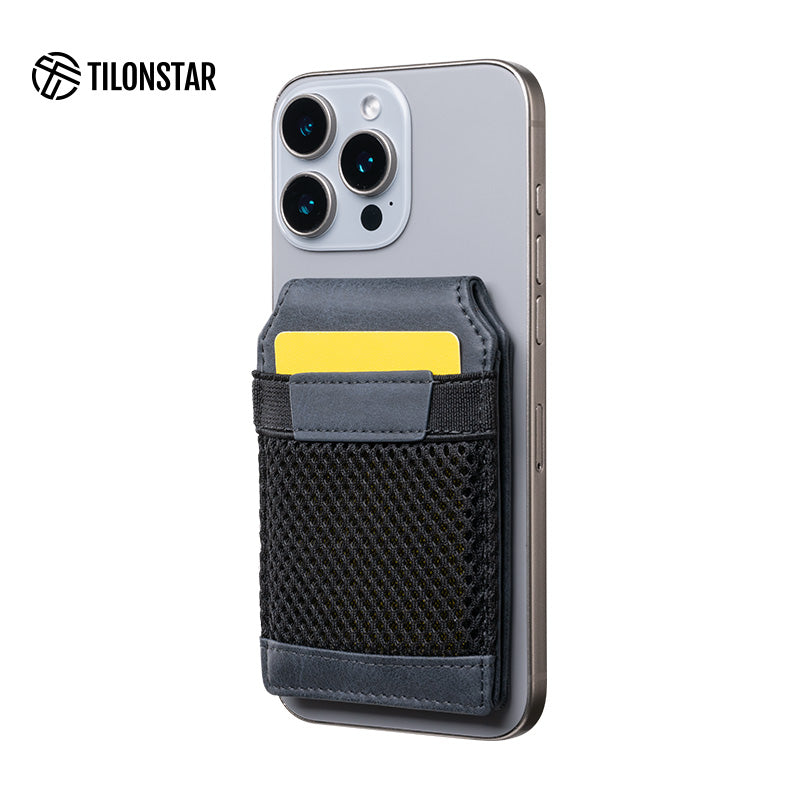 TMP100 - Magnetic Phone Leather Wallet Card Holder