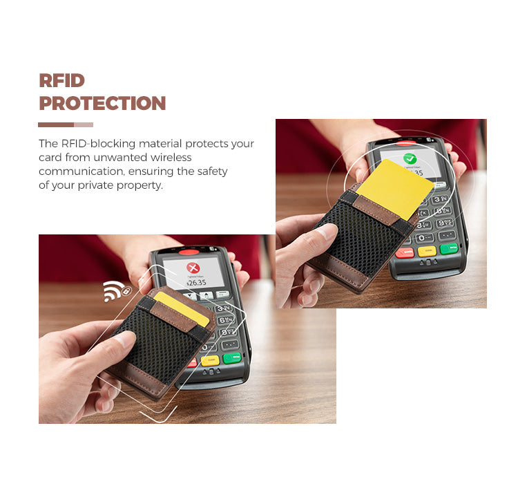 TMP100 - Magnetic Phone Leather Wallet Card Holder