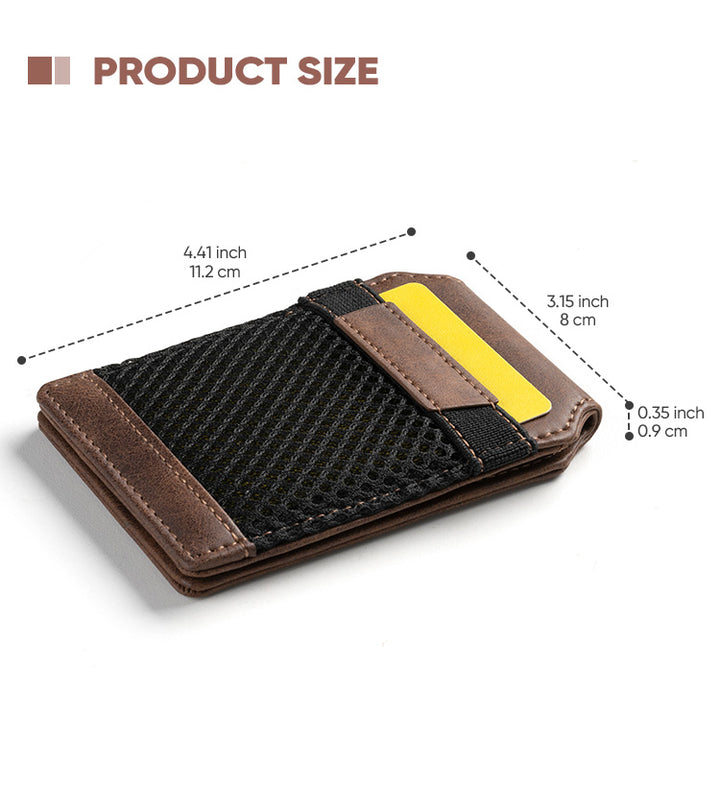 TMP100 - Magnetic Phone Leather Wallet Card Holder