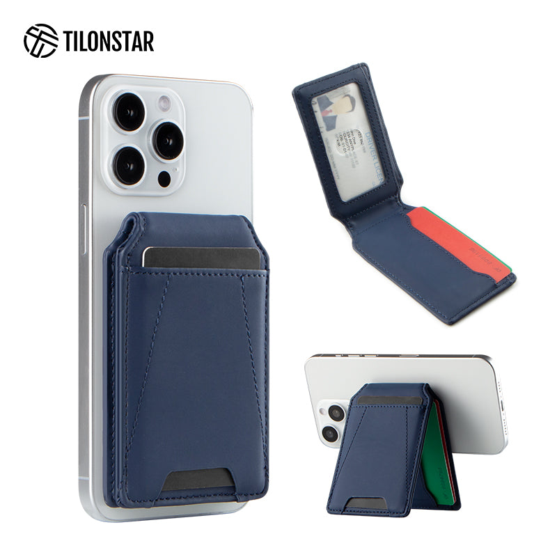 TMP101 - Magnetic RFID Leather Phone Card Wallet,TILONSTAR
