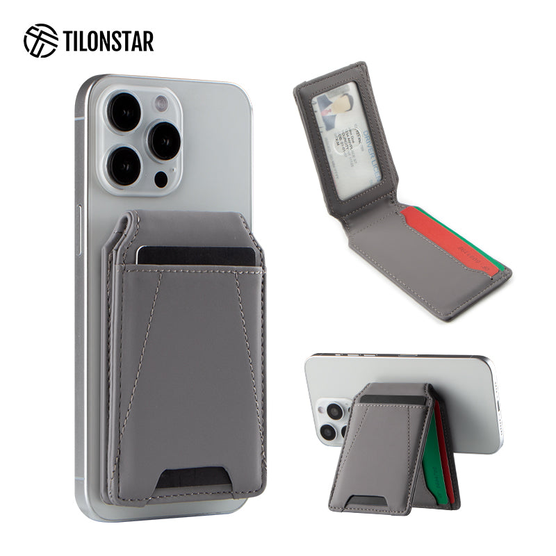 TMP101 - Magnetic RFID Leather Phone Card Wallet,TILONSTAR