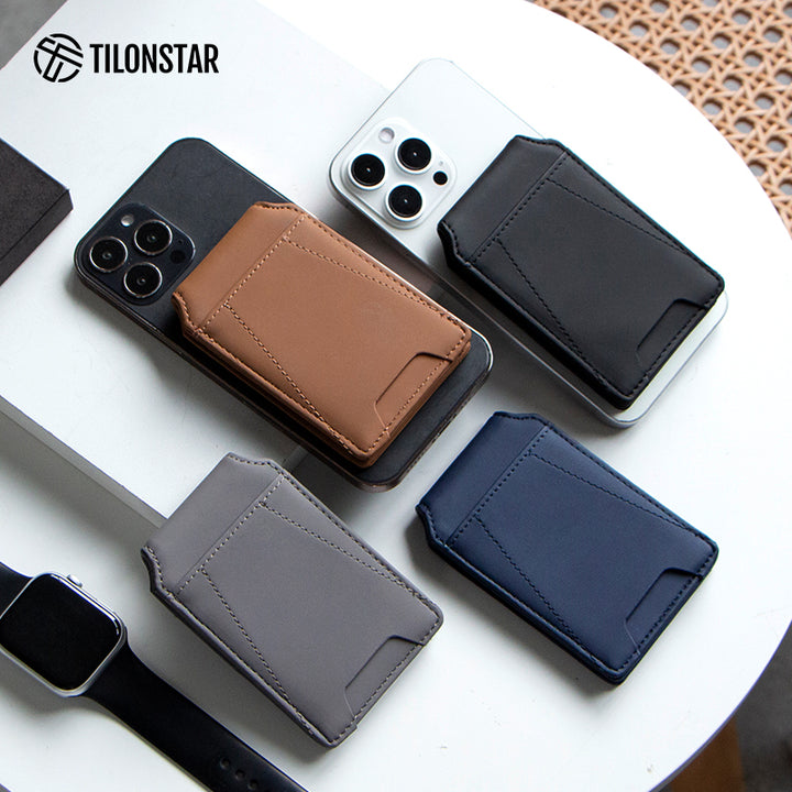 TMP101 - Magnetic RFID Leather Phone Card Wallet,TILONSTAR