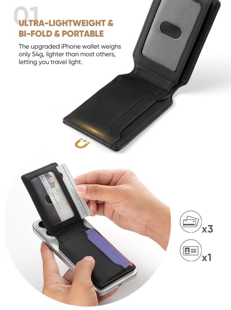 TMP101 - Magnetic RFID Leather Phone Card Wallet,TILONSTAR