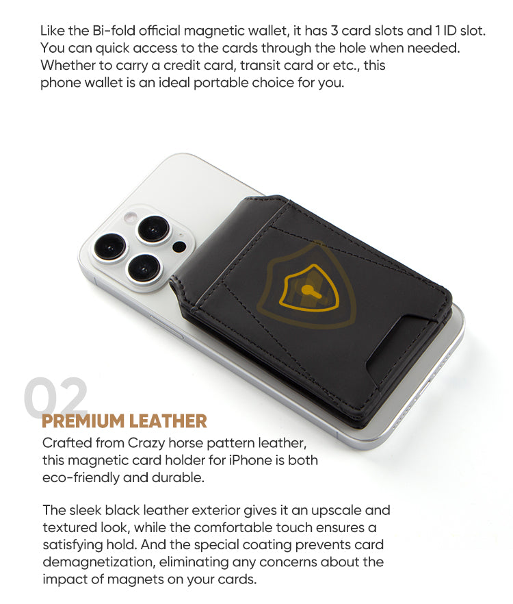 TMP101 - Magnetic RFID Leather Phone Card Wallet,TILONSTAR