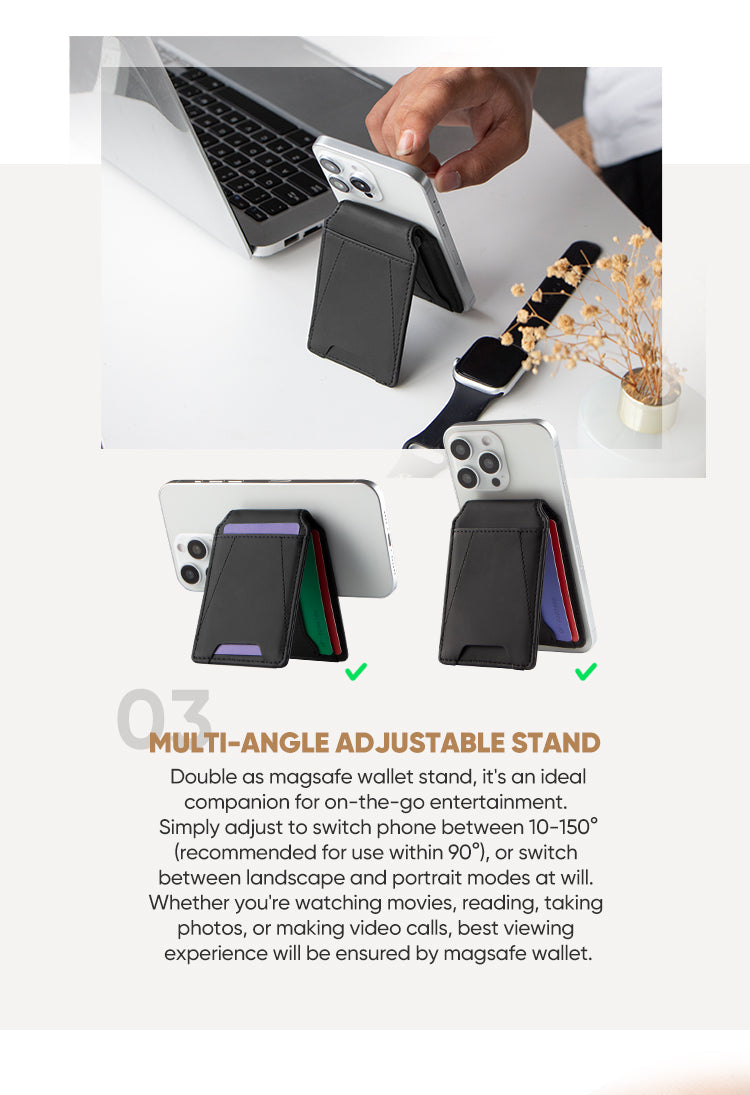 TMP101 - Magnetic RFID Leather Phone Card Wallet,TILONSTAR