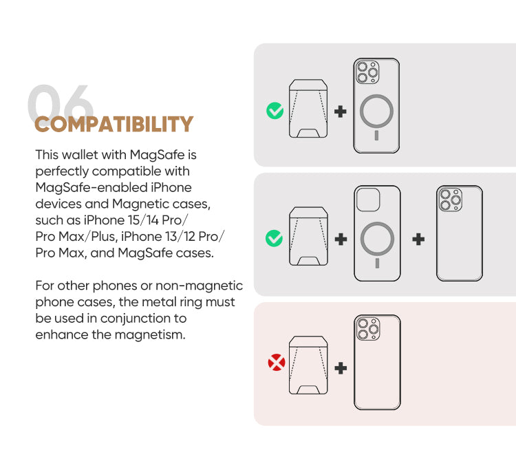 TMP101 - Magnetic RFID Leather Phone Card Wallet,TILONSTAR