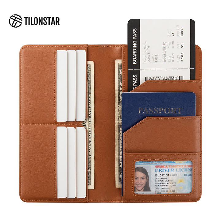 TPW100 - Leather Passport Holder For Cash,Bills and Cards